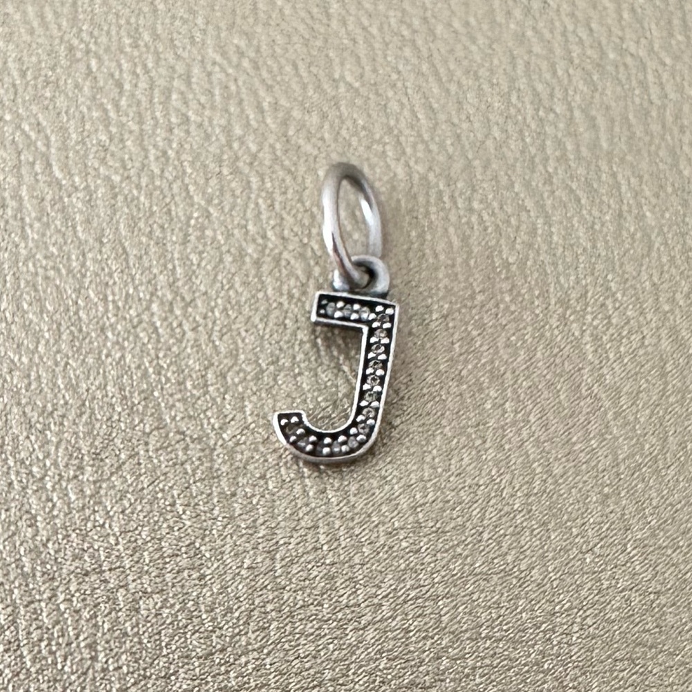 PANDORA Dangle Letter J Charm